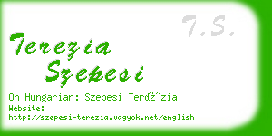 terezia szepesi business card